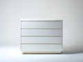 Commode - bois - 88x42x84 cm - blanc - contemporain