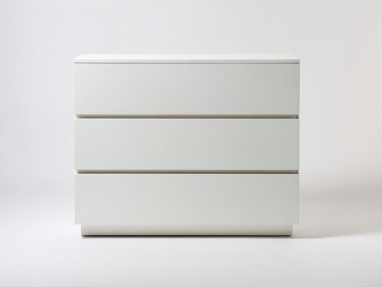 Commode - bois - 82x42x80 cm - blanc - minimaliste