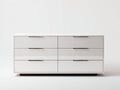 Commode - bois-métal - 148x46x80 cm - blanc brillant - contemporain