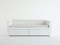 Canapé lit - bois-tissu - 206x92x83 cm - blanc - classique