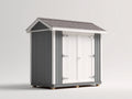 Abri de jardin - Bois - 186x124x216 cm - Gris anthracite-Blanc - Classique