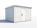 Abri de jardin - Métal - 318x198x214 cm - Blanc - Industriel