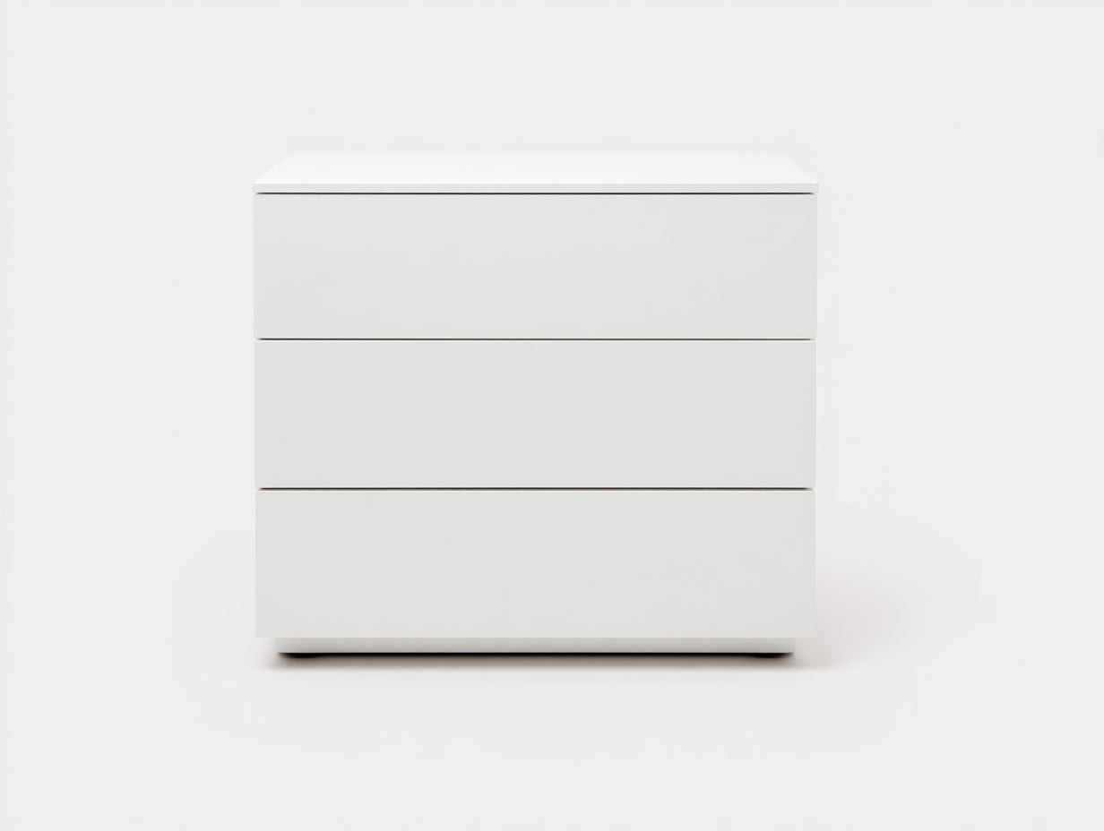 Commode - bois - 86x42x82 cm - blanc - minimaliste