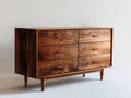 Commode - bois - 145x45x82 cm - noyer - moderne