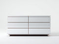 Commode - bois-métal - 160x47x82 cm - blanc laqué - luxe contemporain