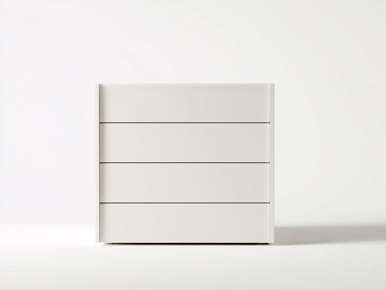 Commode - bois - 78x40x88 cm - blanc - moderne