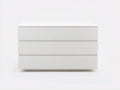 Commode - bois - 112x41x76 cm - blanc - contemporain