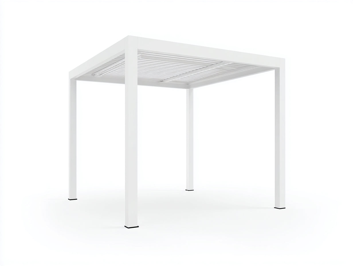 Pergolas et tonnelles - Aluminium - 300x300x250 cm - Blanc - Moderne